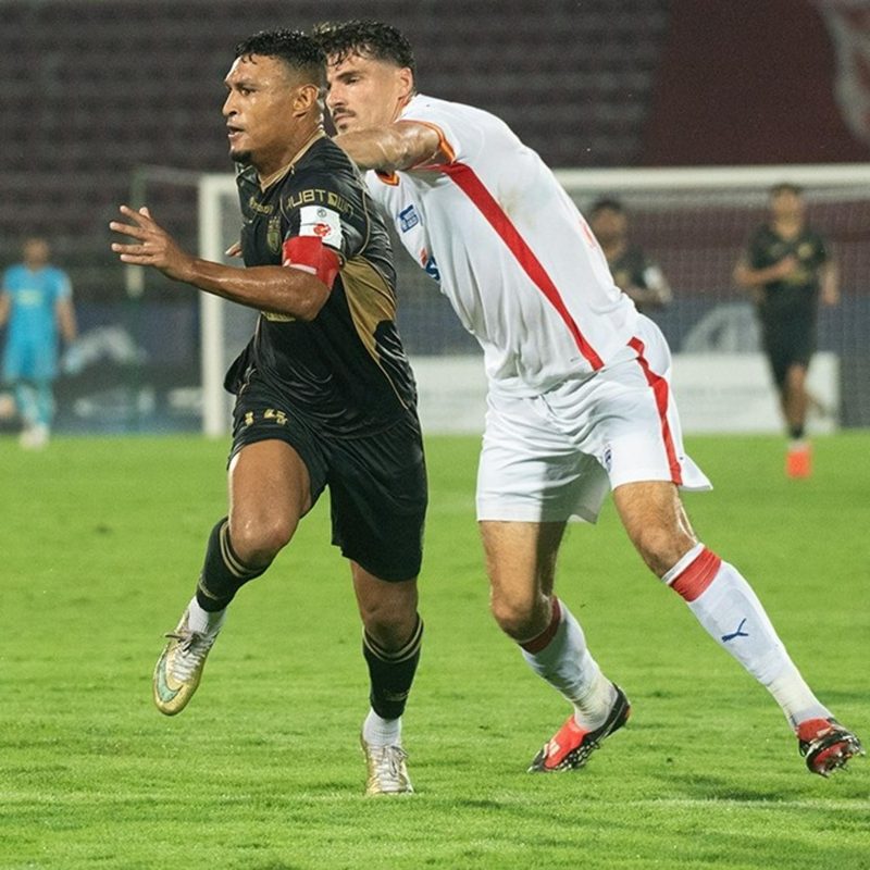 vinith-venkateshs-stoppage-time-equaliser-rescues-point-for-bengaluru-fc-against-northeast-united-fc.Click to read full article.