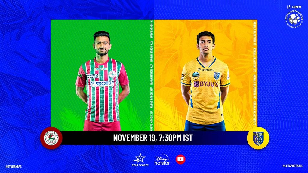 Indian Super League Matchday 1 of 11 Kerala Blasters vs ATK Mohun Bagan  Guess the Winner @asitisnutrition #playfootball…