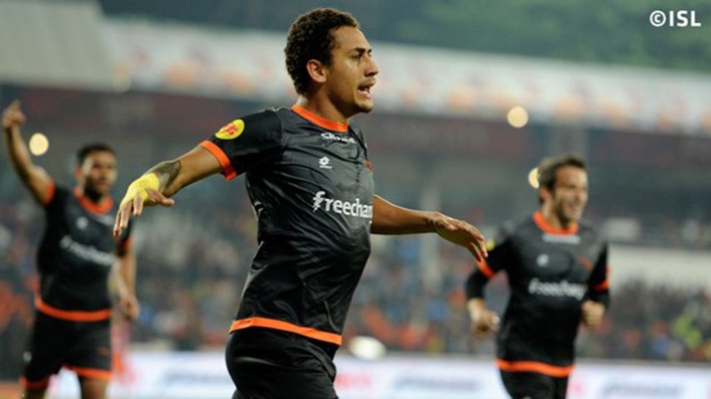 Dos Santos after scoring his goal