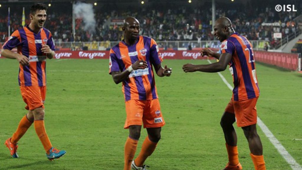 Dudu celebrates his goal with Saidou and Kostas Dudu celebrates his goal with Saidou and Kostas