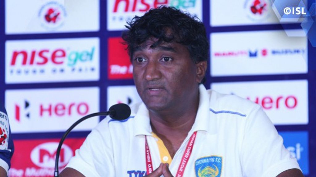 Chennaiyin’s assistant coach Vivek Nagul Chennaiyin’s assistant coach Vivek Nagul